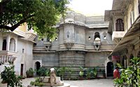 bagore ki haveli, art museum, udaipur, rajasthan, india